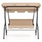 Outdoor 3 Seat Patio Swing with Cushioned Seat and UV Resistant Canopy